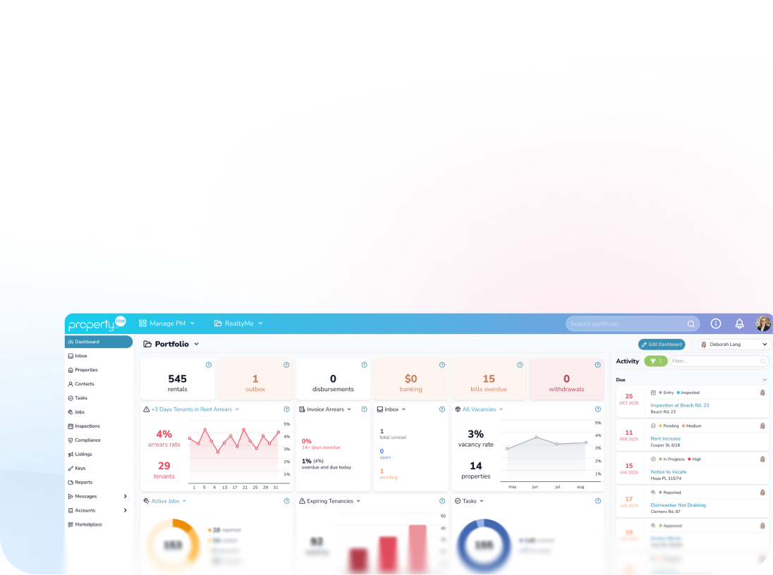 Manage PM with Trust Accounting dashboard